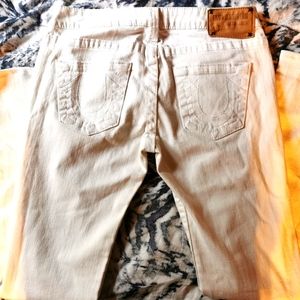 TRUE RELIGION White Skinny Jeans. Size 28